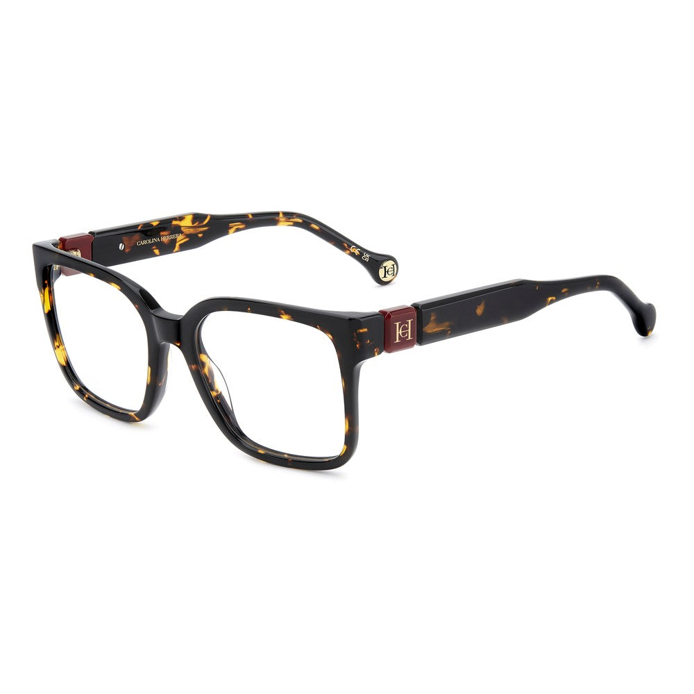 Gafas de vista Carolina Herrera femeninas, estilo cuadrada, montura de acetato, color de montura habana, color de lente transparente y calibre 53 mm - Envío 24/48 horas en España - Her 0371 086