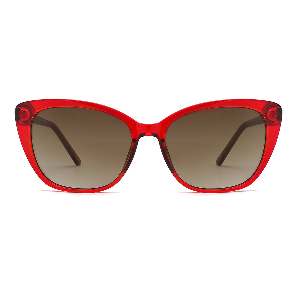 Vista frontal gafa sol marca Luper modelo Arenales color rojo