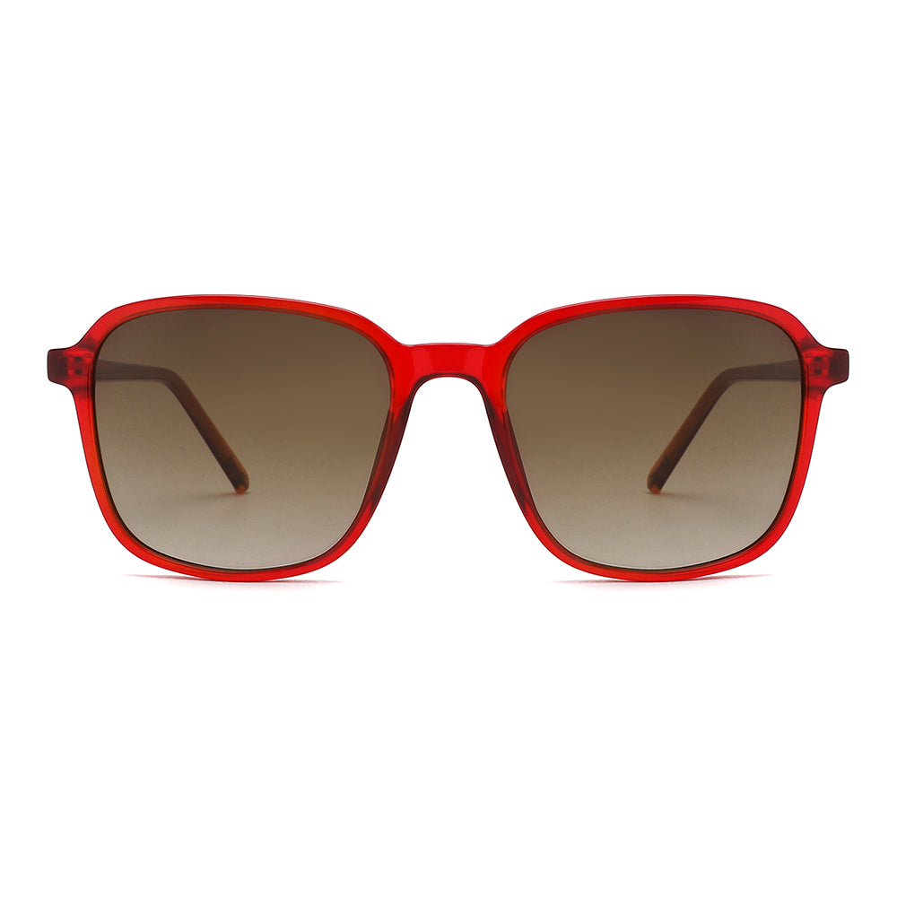 Vista frontal gafa sol marca Luper modelo Artero Guirao color rojo