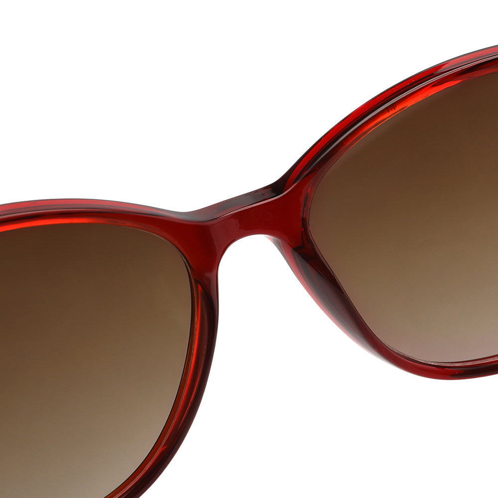 Vista detalle gafa sol marca Luper modelo Flamencos color rojo