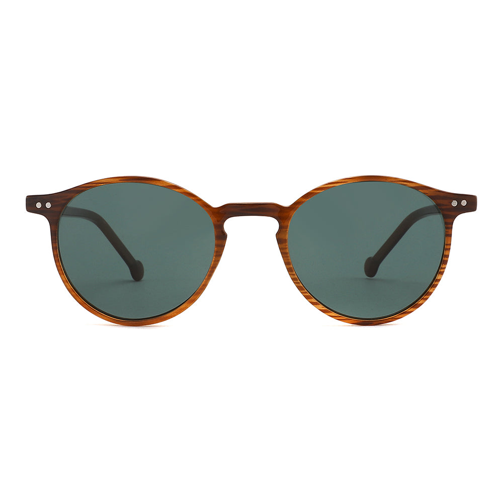 Vista frontal gafa sol marca Luper modelo Molino Quintin color marron
