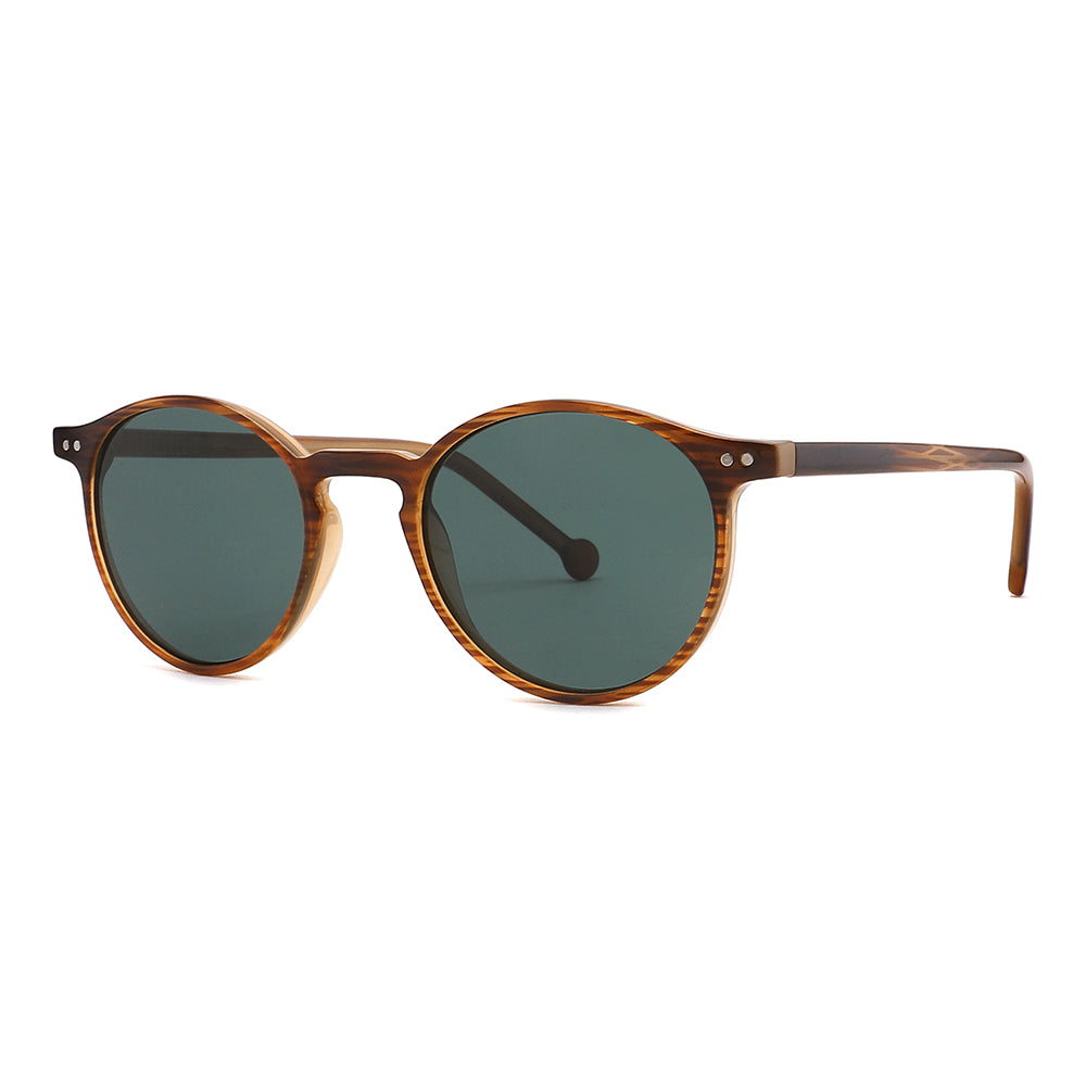 Vista lateral gafa sol marca Luper modelo Molino Quintin color marron