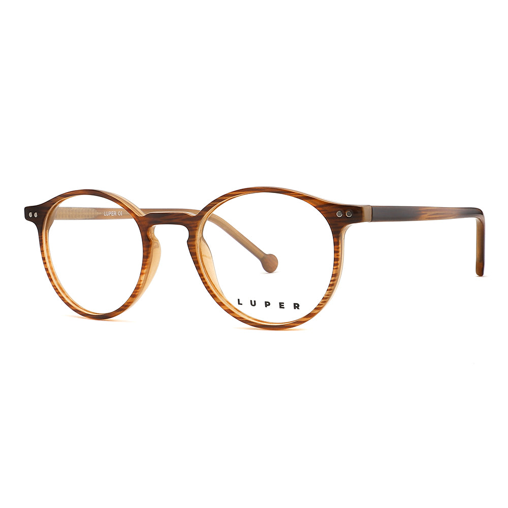 Vista lateral gafa graduada marca Luper modelo Los Cuarteros color marron