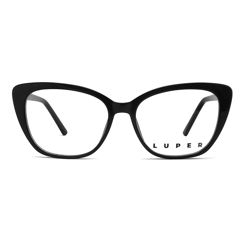 Vista frontal gafa graduada marca Luper modelo Los Saez color negro