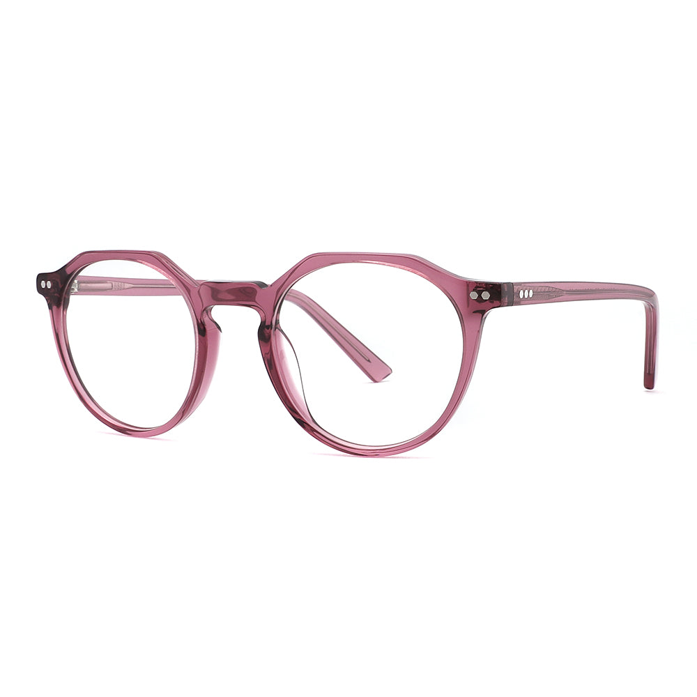 Vista lateral gafas graduadas marca Luper modelo Marinera en color rosa