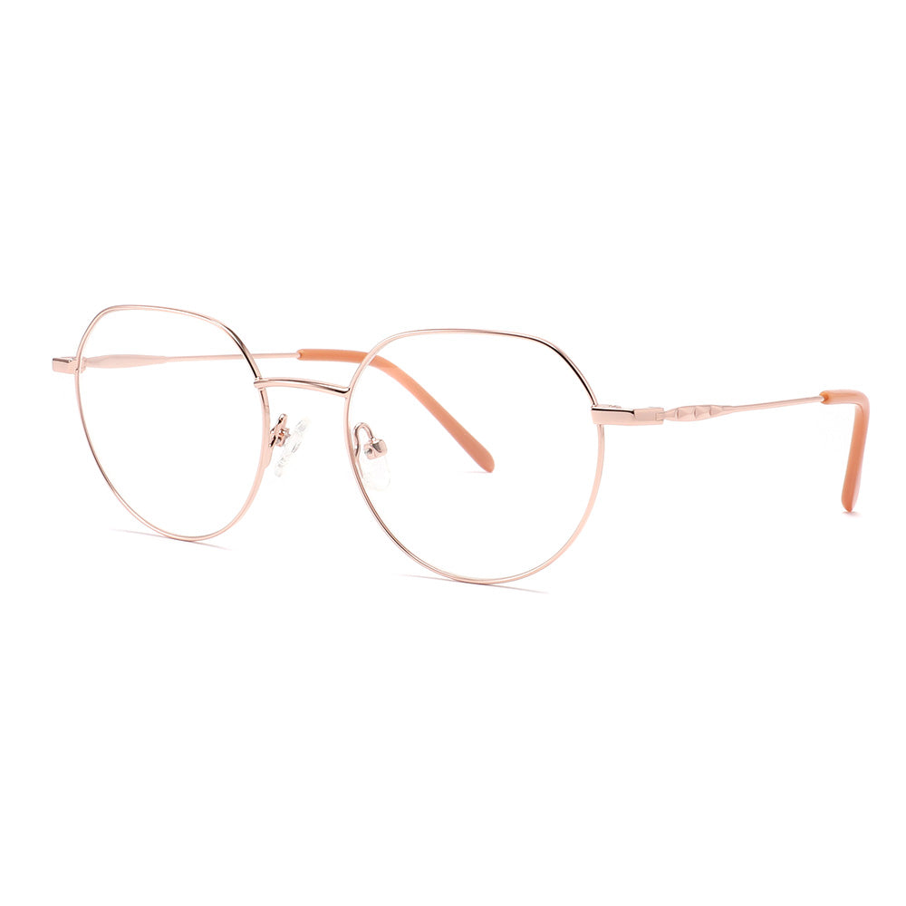 Vista lateral gafa graduada marca Luper modelo San Antolin en color oro rosa