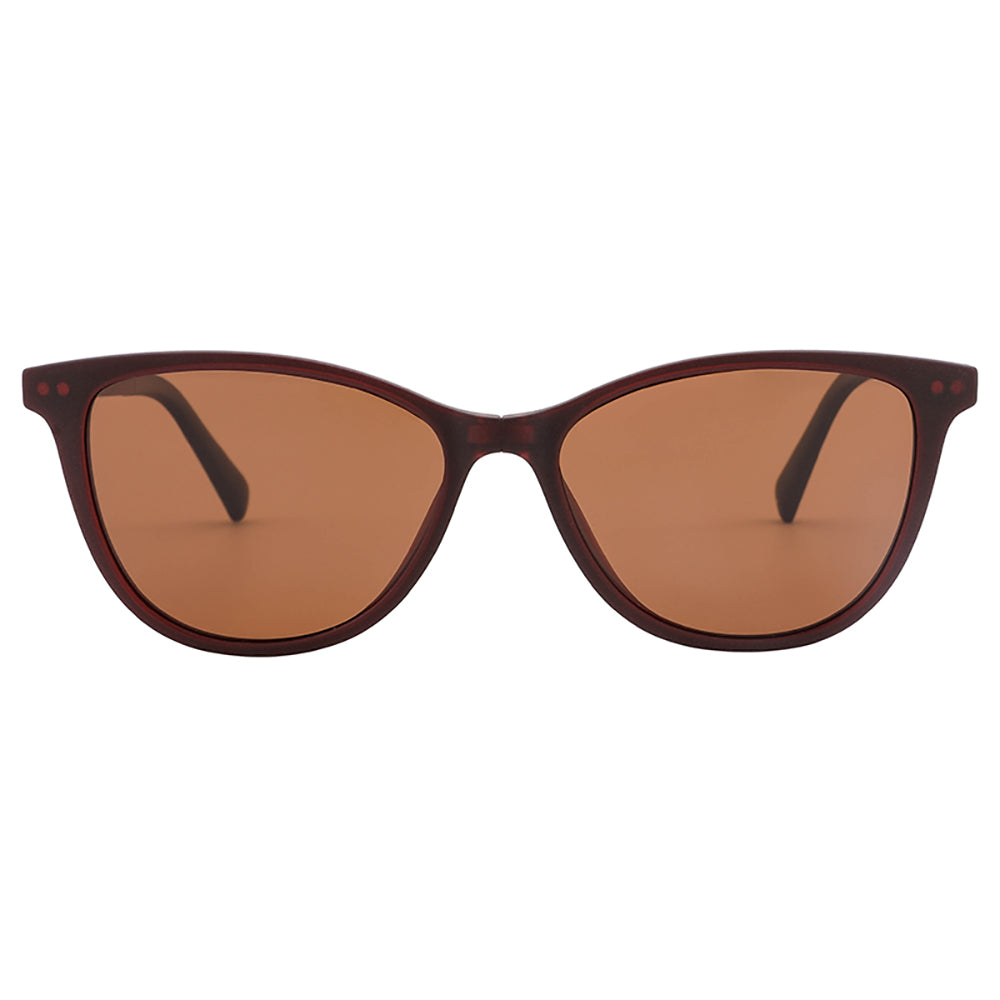 Vista frontal gafa graduada marca LUPER modelo PINTOR SOBEJANO color rojo clip magnético