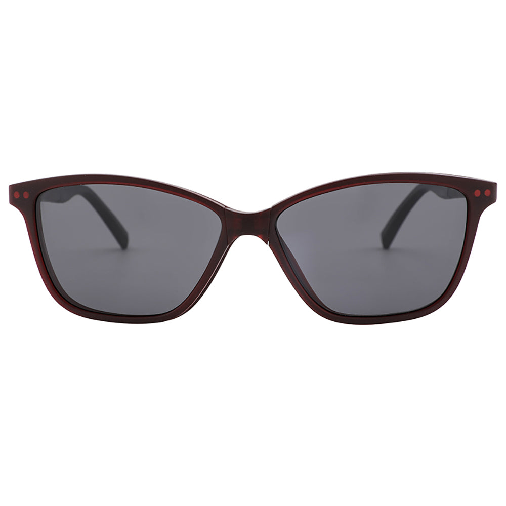 Vista frontal gafa graduada marca LUPER modelo Ricardo Gil color rojo clip magnético