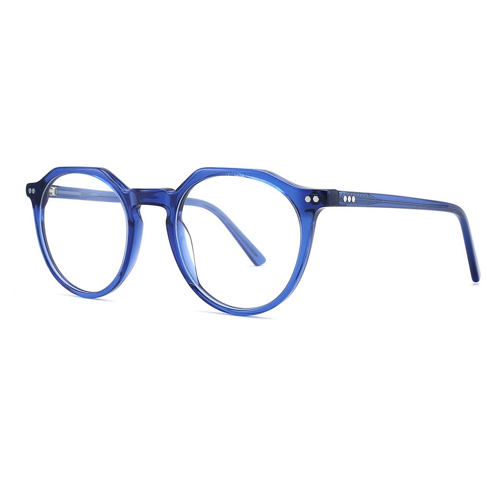 Vista lateral gafas graduadas marca Luper modelo Marinera en color azul