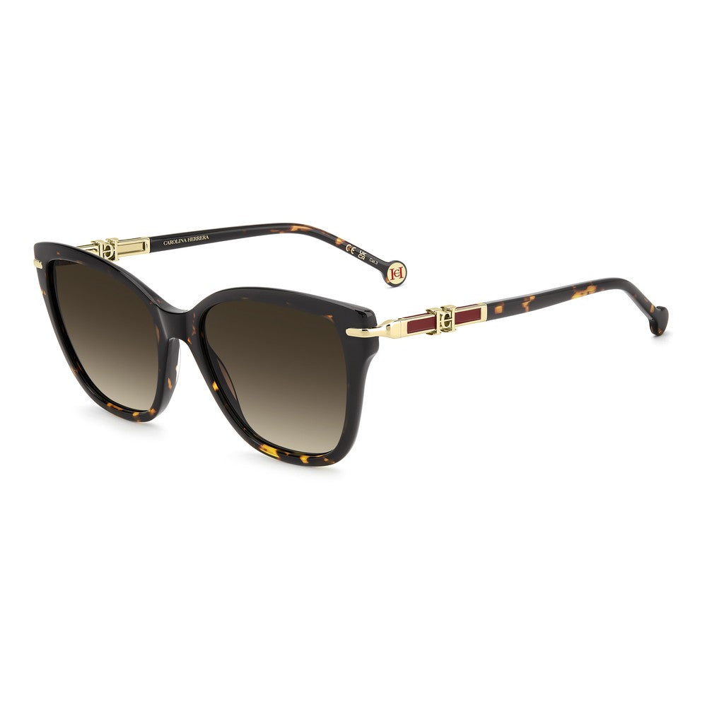 Gafas de sol Carolina Herrera femeninas, estilo ojo de gato, montura de acetato, color de montura habana, color de lente marron y calibre 55 mm - Envío 24/48 horas en España - Her 0379/S 086