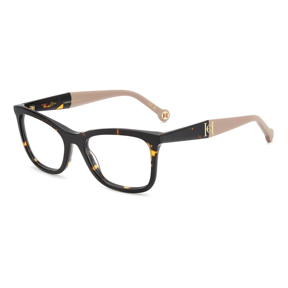Gafas de vista Carolina Herrera femeninas, estilo rectangular, montura de acetato, color de montura habana, color de lente transparente y calibre 50 mm - Envío 24/48 horas en España - Her 0377 086 50