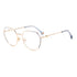 Gafas de vista Carolina Herrera femeninas, estilo irregular, montura de metal, color de montura azul, color de lente transparente y calibre 55 mm - Envío 24/48 horas en España - Ch 0059 Lks