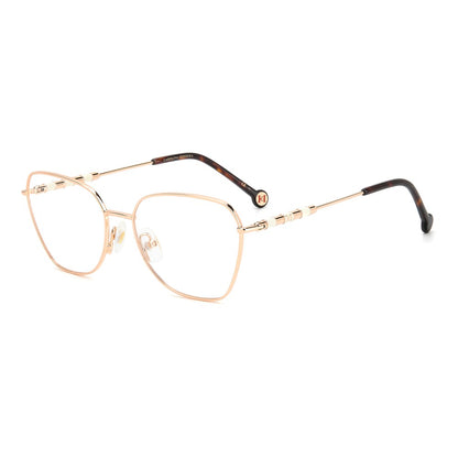 Gafas de vista Carolina Herrera femeninas, estilo mariposa, montura de metal, color de montura dorado, color de lente transparente y calibre 55 mm - Envío 24/48 horas en España - Her 0105 Ddb
