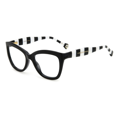 Gafas de vista Carolina Herrera femeninas, estilo rectangular, montura de acetato, color de montura negro, color de lente transparente y calibre 53 mm - Envío 24/48 horas en España - Her 0088 80S