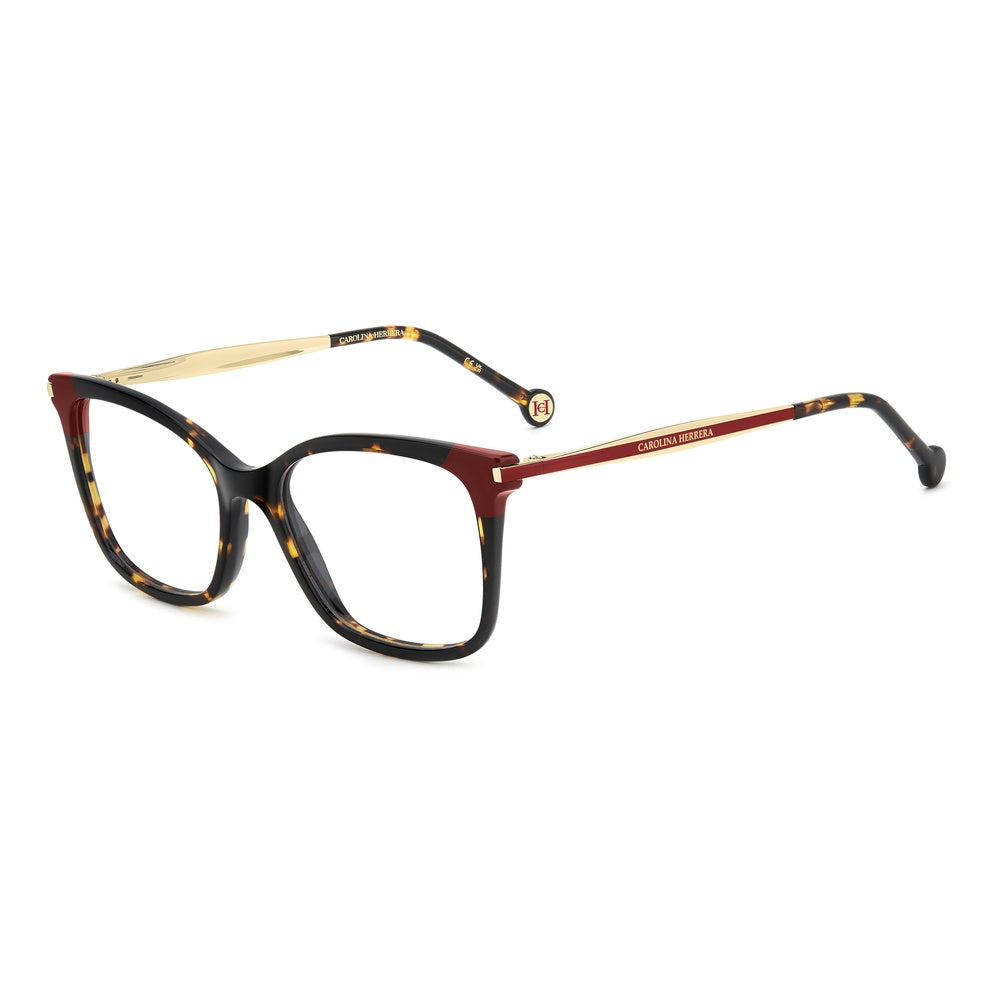 Gafas de vista Carolina Herrera femeninas, estilo rectangular, montura de acetato, color de montura habana, color de lente transparente y calibre 53 mm - Envío 24/48 horas en España - Her 0309 086