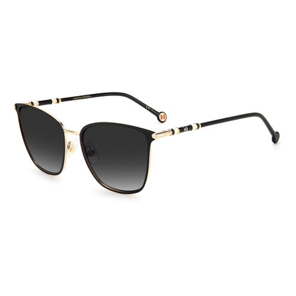 Gafas de sol Carolina Herrera femeninas, estilo rectangular, montura de metal, color de montura negro, color de lente gris y calibre 56 mm - Envío 24/48 horas en España - Ch 0030/S Rhl