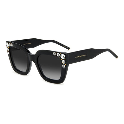 Gafas de sol Carolina Herrera femeninas, estilo cuadrada, montura de acetato, color de montura negro, color de lente gris y calibre 52 mm - Envío 24/48 horas en España - Her 0130/S 807