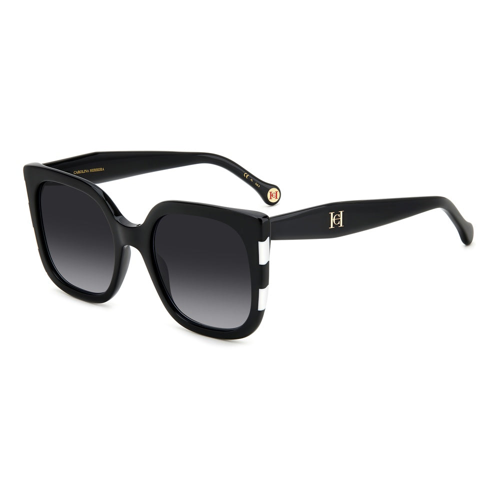 Gafas de sol Carolina Herrera femeninas, estilo cuadrada, montura de acetato, color de montura negro, color de lente gris y calibre 54 mm - Envío 24/48 horas en España - Her 0128/S 80S