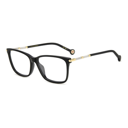 Gafas de vista Carolina Herrera femeninas, estilo rectangular, montura de acetato, color de montura negro, color de lente transparente y calibre 55 mm - Envío 24/48 horas en España - Her 0199/G 2M2
