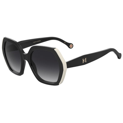 Gafas de sol Carolina Herrera femeninas, estilo rectangular, montura de acetato, color de montura negro, color de lente gris y calibre 55 mm - Envío 24/48 horas en España - Her 0181/S 80S