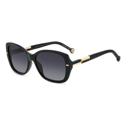 Gafas de sol Carolina Herrera femeninas, estilo rectangular, montura de acetato, color de montura negro, color de lente gris y calibre 56 mm - Envío 24/48 horas en España - Her 0176/G/S Kdx