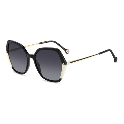 Gafas de sol Carolina Herrera femeninas, estilo mariposa, montura de acetato, color de montura negro, color de lente gris y calibre 55 mm - Envío 24/48 horas en España - Her 0185/S 80S