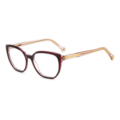 Gafas de vista Carolina Herrera femeninas, estilo rectangular, montura de acetato, color de montura rosa, color de lente transparente y calibre 52 mm - Envío 24/48 horas en España - Her 0214 0T5