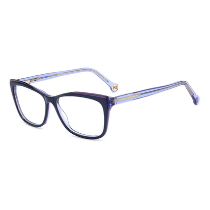 Gafas de vista Carolina Herrera femeninas, estilo rectangular, montura de acetato, color de montura azul, color de lente transparente y calibre 55 mm - Envío 24/48 horas en España - Her 0208 Woi