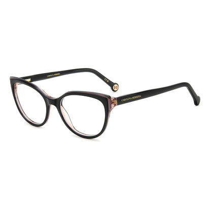 Gafas de vista Carolina Herrera femeninas, estilo rectangular, montura de acetato, color de montura negro, color de lente transparente y calibre 52 mm - Envío 24/48 horas en España - Her 0253 807