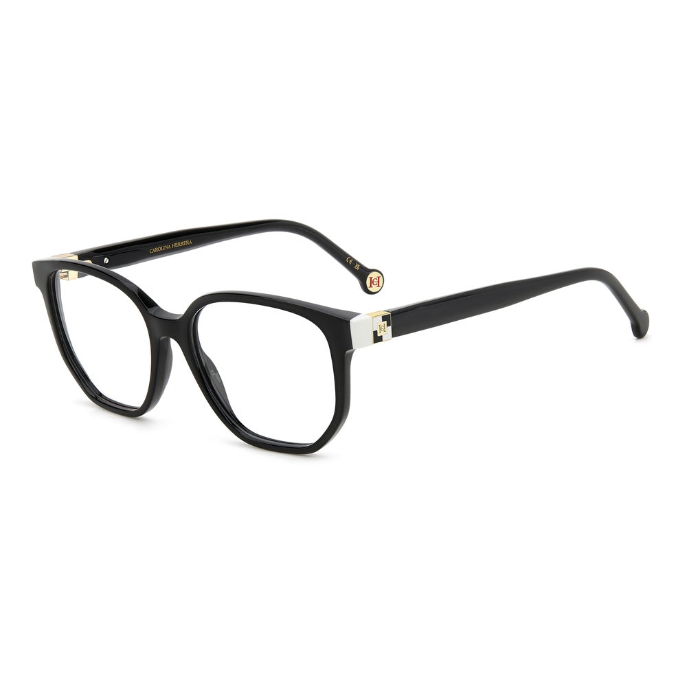 Gafas de vista Carolina Herrera femeninas, estilo rectangular, montura de acetato, color de montura negro, color de lente transparente y calibre 52 mm - Envío 24/48 horas en España - Her 0241 80S