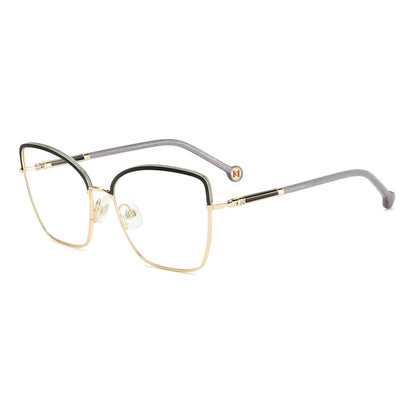 Gafas de vista Carolina Herrera femeninas, estilo mariposa, montura de metal, color de montura negro, color de lente transparente y calibre 56 mm - Envío 24/48 horas en España - Her 0234 Ae2