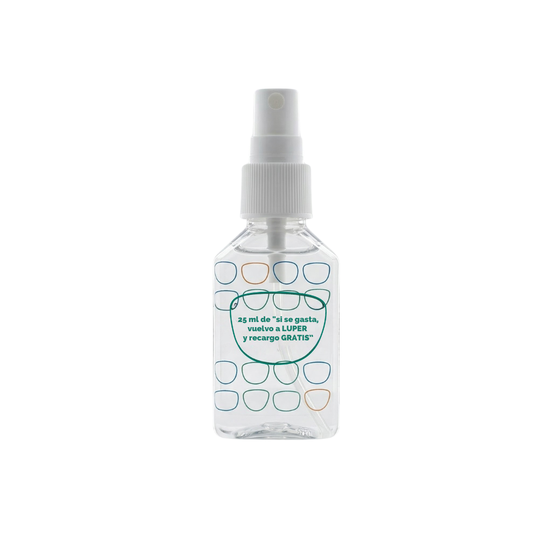 Spray Recargable Limpia Gafas LUPER (25 ml.)