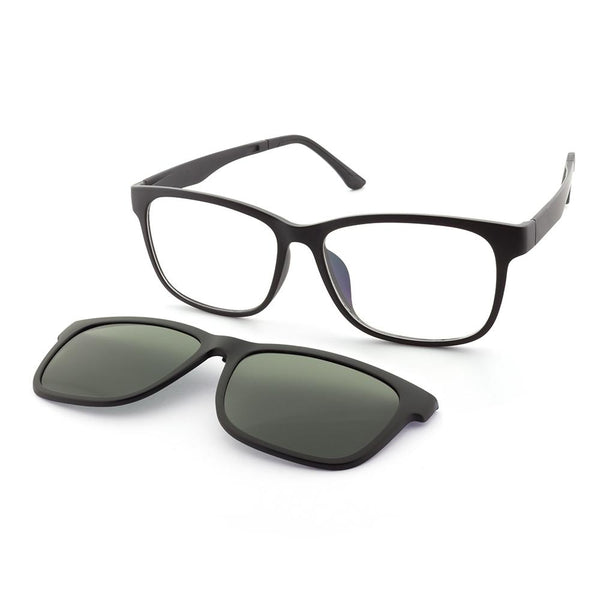 Gafas de vista modelo martinez. Gafa con suplemento de lente solar para transformarla en cualquier momento. Material ultem.  Gafa dos en uno graduadas desde 69€ con lentes y montura incluidas