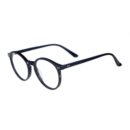 Montura de la gafa hecha con acetato, forma redonda en color negro