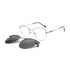 Gafas de ver modelo ALMUDENA con montura metálica color plata y suplemento de visera para adaptar las gafas al sol