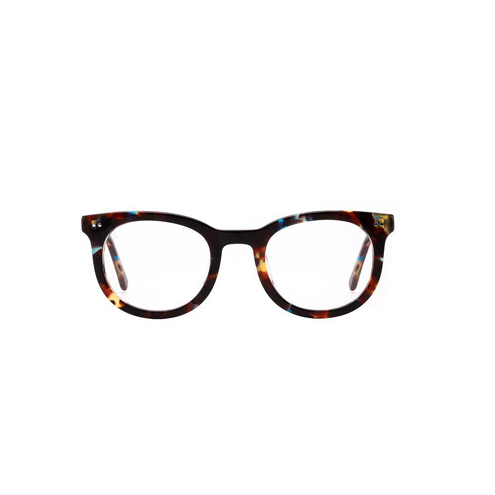 Gafas de vista montura en acetato bicolor. Color con marrones y azules.Modelo Zarangollo. Gafas graduadas con lentes y monturas incluidas desde 59€ en óptica LUPER Murcia
