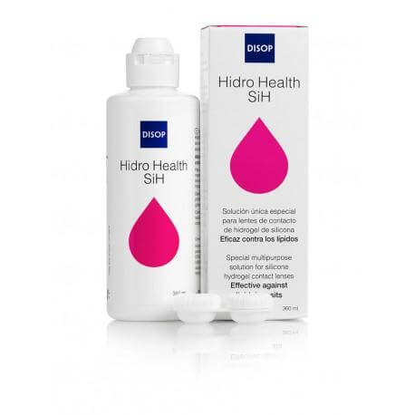 Hidro Health SiH. Solución única especial para lentes de contacto de hidrogel de silicona. Eficaz contra los lípidos